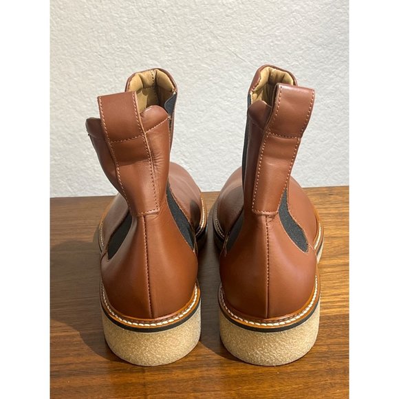 Everlane The Italian Leather Chelsea Boots in Tobacco New Womens Booties - Picture 10 of 13